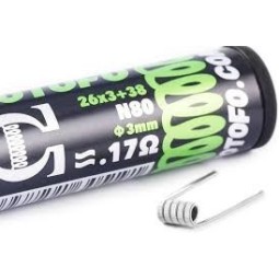 Tri Core Fused Clapton Coils 26*3+38G (0.17Ohm) 10pcs - Wotofo