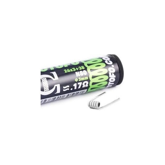 Tri Core Fused Clapton Coils 26*3+38G (0.17Ohm) 10pcs - Wotofo