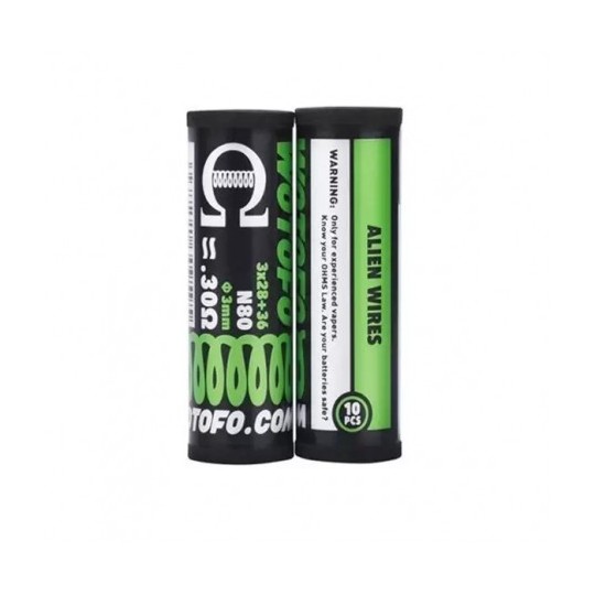 Ni80 Alien Prebuilt Coils 26*3+36G (0.30Ohm) 10pcs - Wotofo